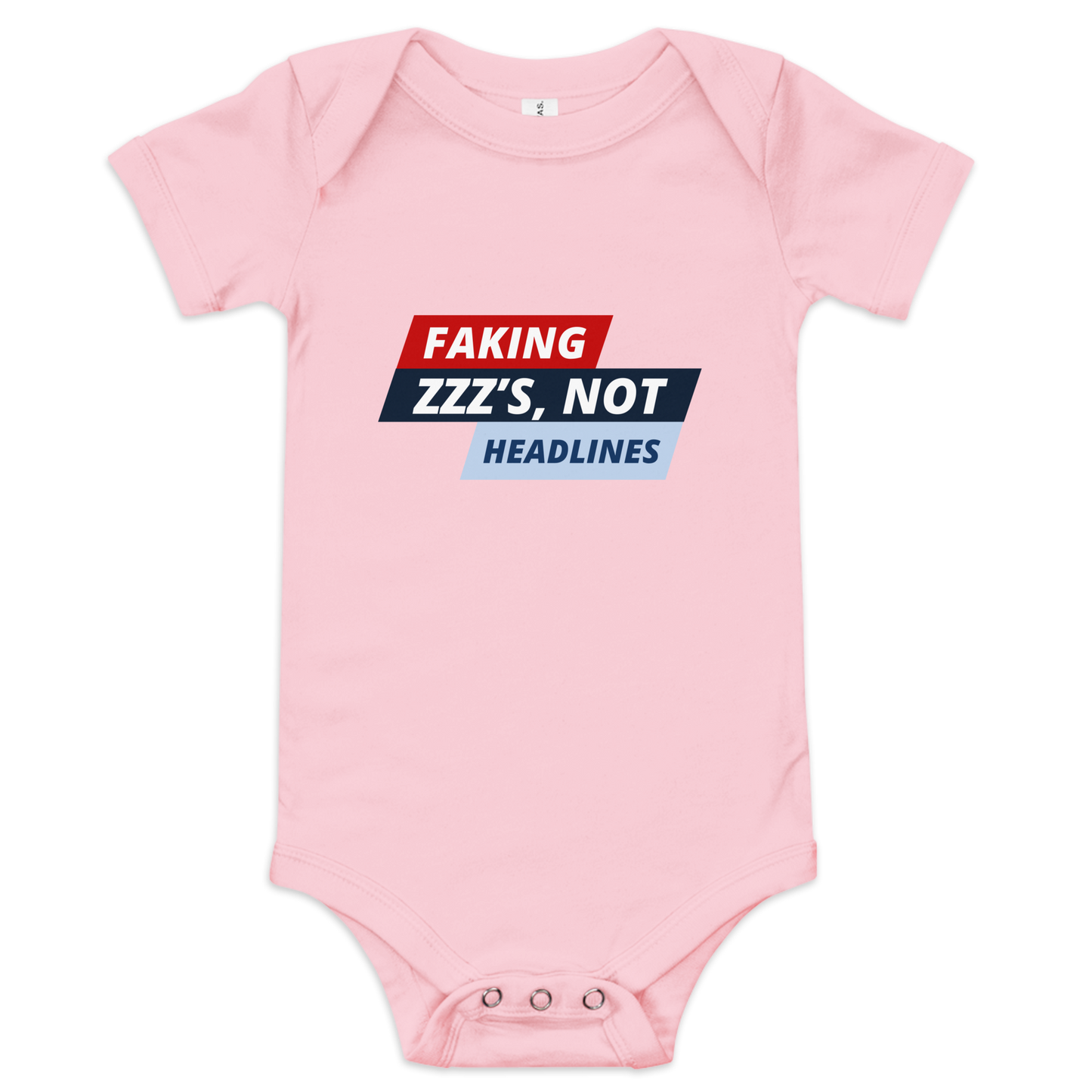 Faking ZZZs, Not Headlines | Conservative Baby Onesie by Lil' Patritots