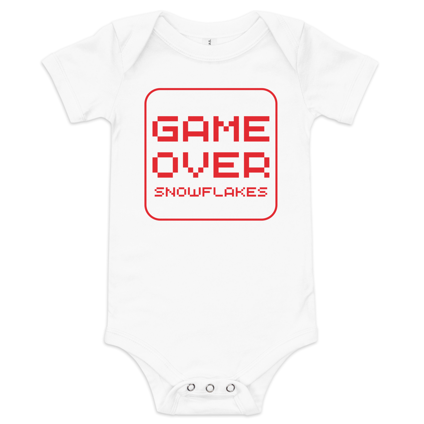 Game Over Snowflakes | Conservative Baby Onesie by Lil’ Patritots