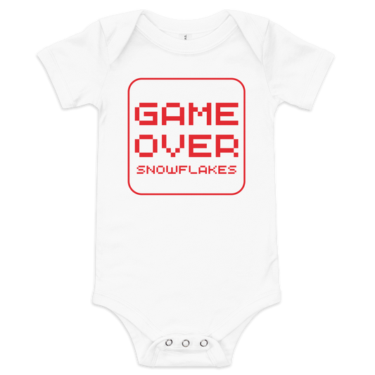 Game Over Snowflakes | Conservative Baby Onesie by Lil’ Patritots