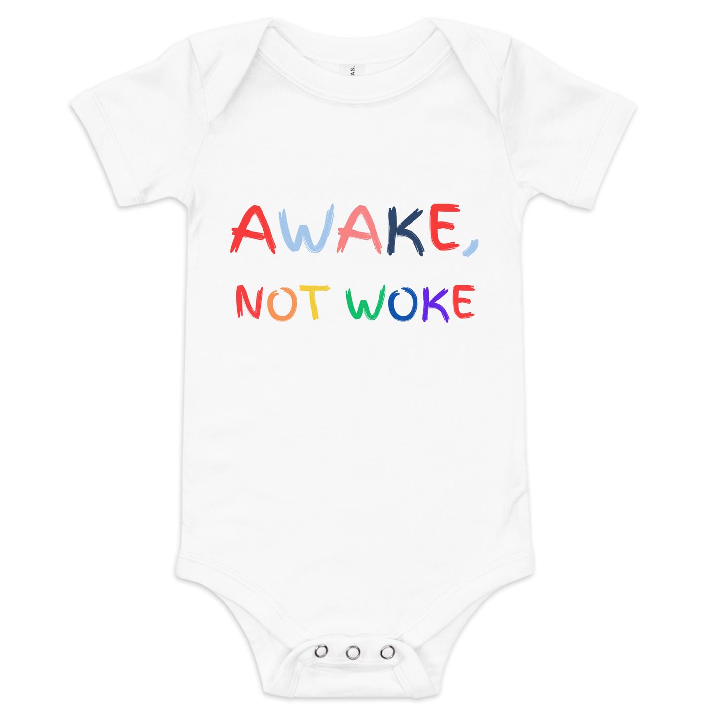 Awake, Not Woke | Conservative Baby Onesie by Lil' Patritots