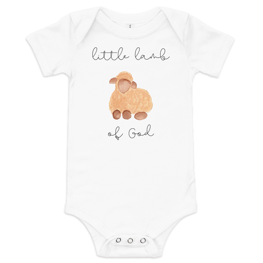 Little Lamb of God | Faithful Patriot Baby Onesie by Lil' Patritots