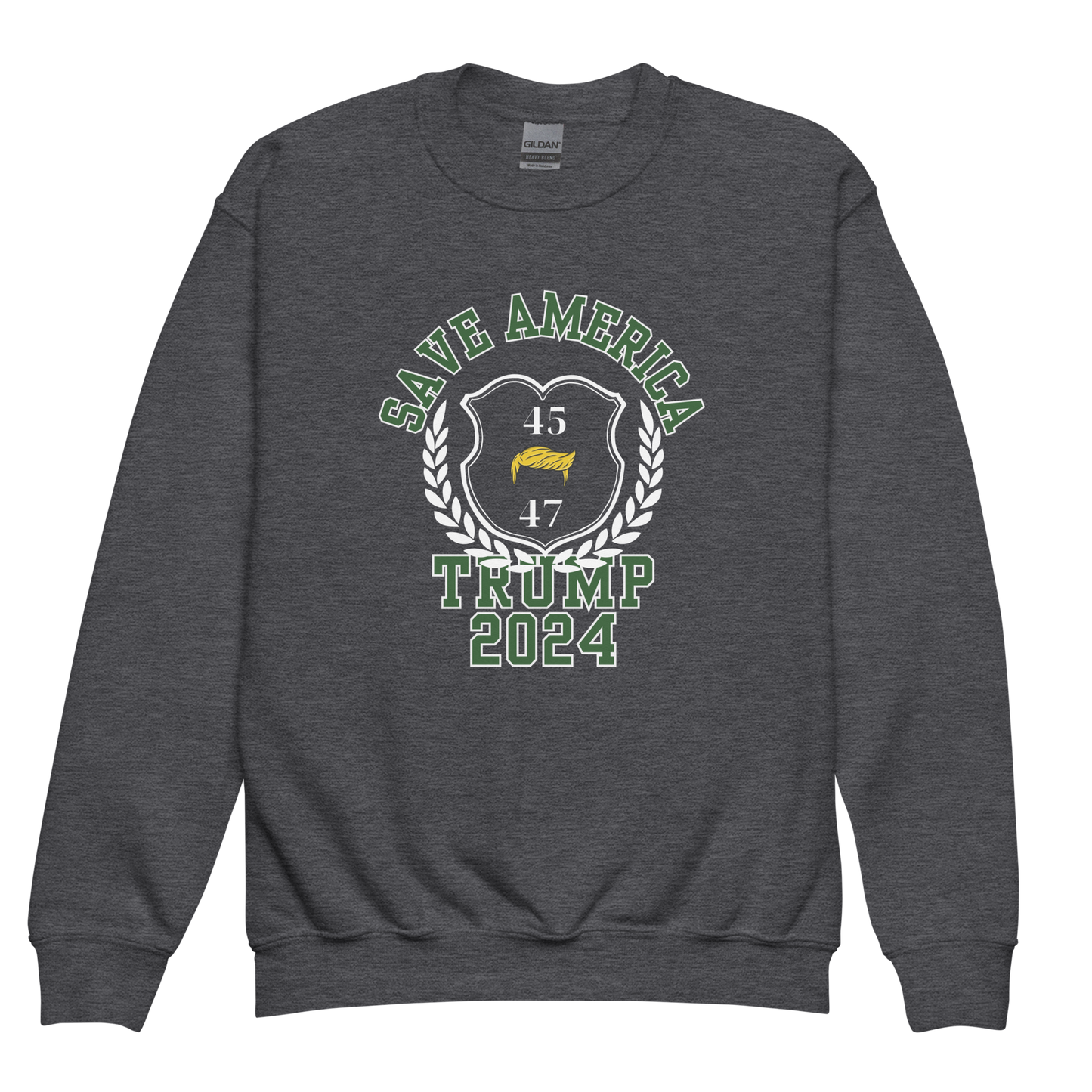 Save America Youth Crewneck Sweatshirt | Pro-Trump Kids' Apparel by Lil' Patritots