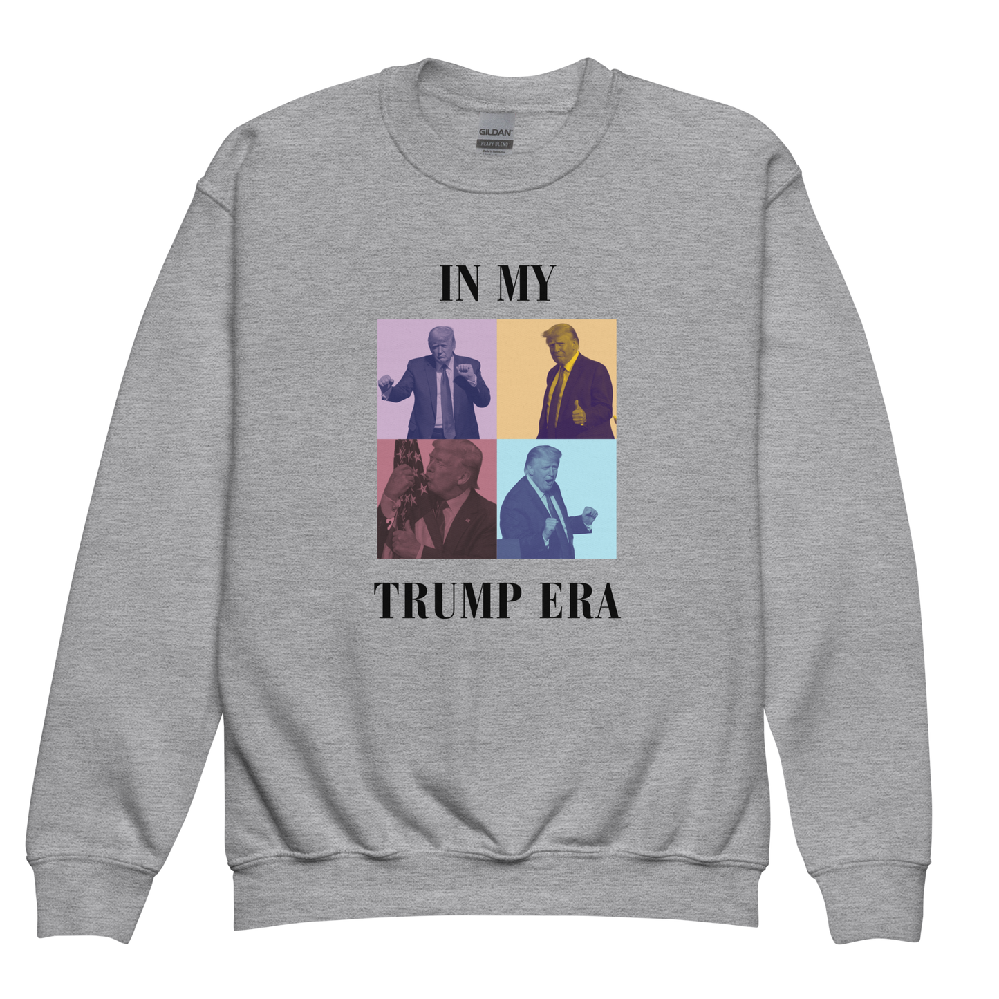 In My Trump Era Youth Crewneck Sweatshirt | Pro-Trump Kids' Apparel by Lil' Patritots