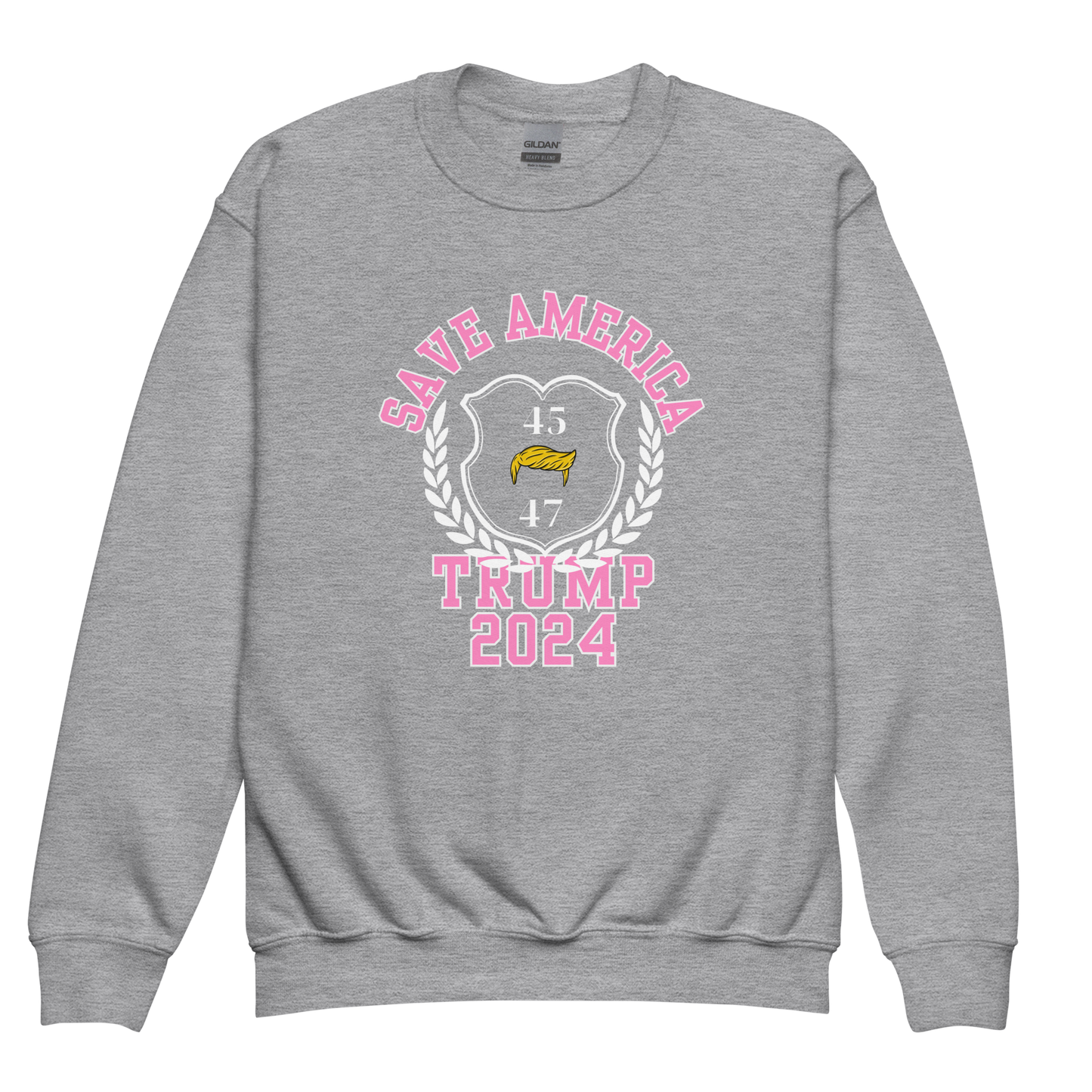 Save America Youth Crewneck Sweatshirt | Pro-Trump Kids' Apparel by Lil' Patritots